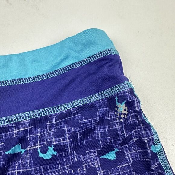JK TECH Girls Size M Purple Blue Animal Print Plaid Activewear Leggings Stretch - Picture 5 of 10